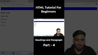 Html Headings and Paragraph || HTML Tutorial For Beginners #3 || Part - 4 #htmlcourseinhindi #html