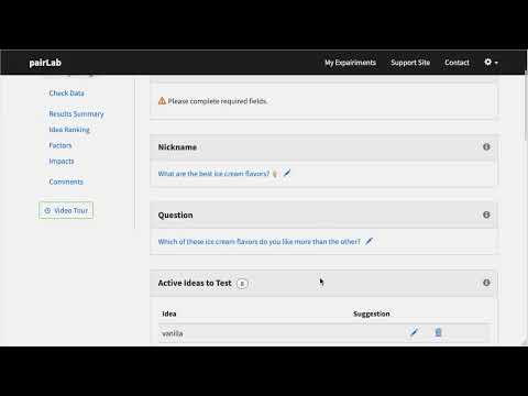 Survey Configuration (pairLab)