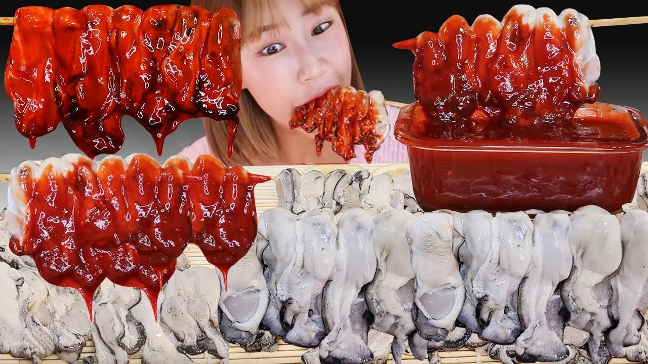 호로록 생굴 + 핵불닭 소스🔥  이팅사운드 먹방 RAW OYSTER SPICY SAUCE EATING SOUNDS  MUKBANG モッパン