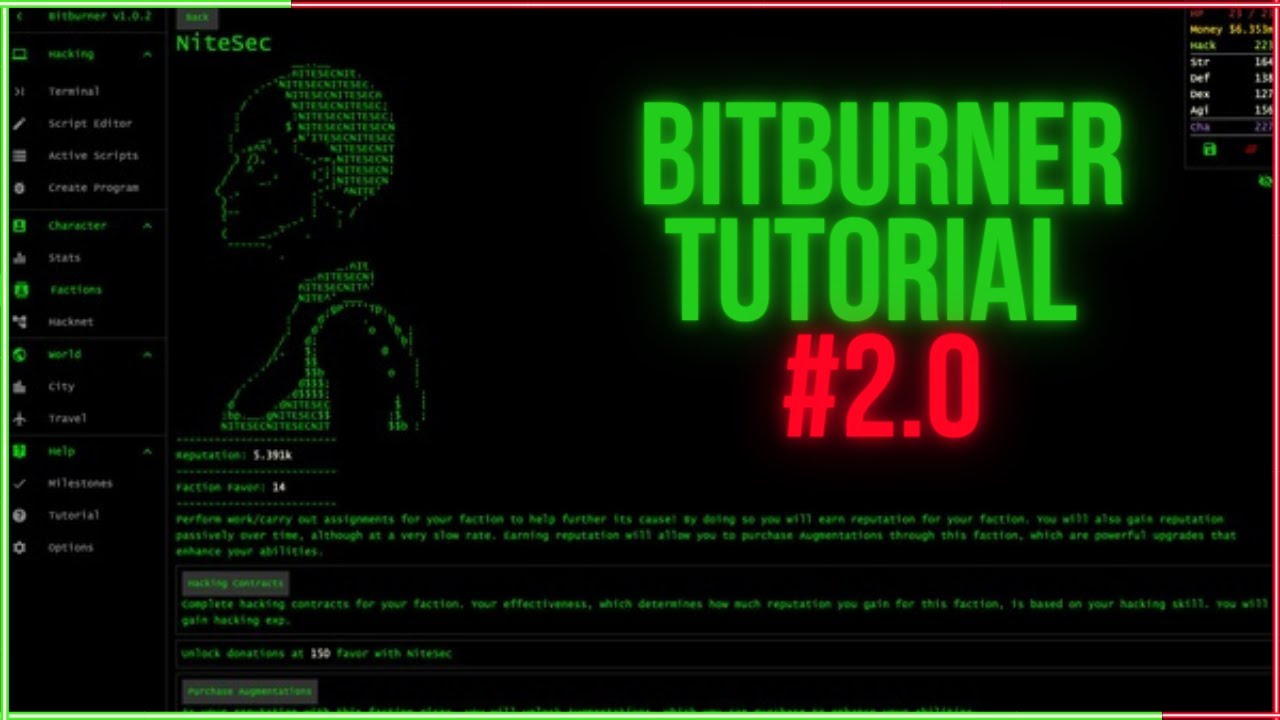 Bitburner Tutorial #2.0 | GERMAN, Der Starthack - YouTube