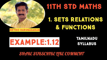 11th Std Maths Example 1.12 Let A={0,1,2,3} construct a relation on A of the following types
