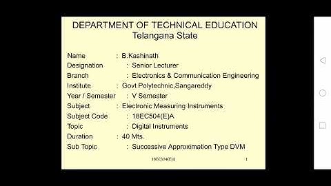 18EC504EMI WORKING OF SUCCESSIVE APPROXIMATION TYPE DIGITAL VOLTMETER