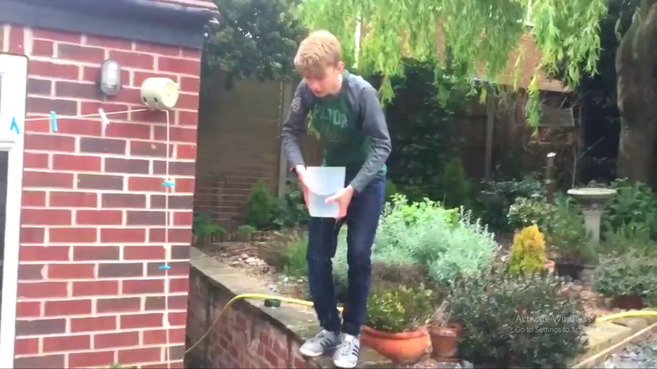 Tommy Does An MLG Water Bucket IRL YouTube