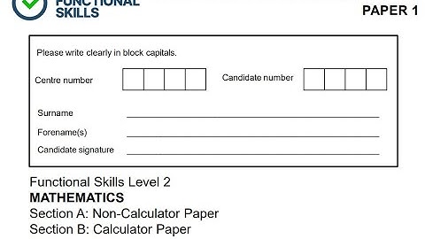 Functional Skills Maths L2 Practice 1  Pass Functional Skills