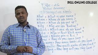Lesson 22: Interrogative words
