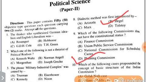 Ugc net pol.science  December 2011 solved paper || TARGET December 2011 net exam
