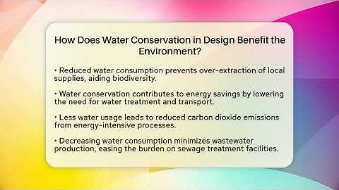 How Does Water Conservation in Design Benefit the Environment? - Eco Home Blueprint