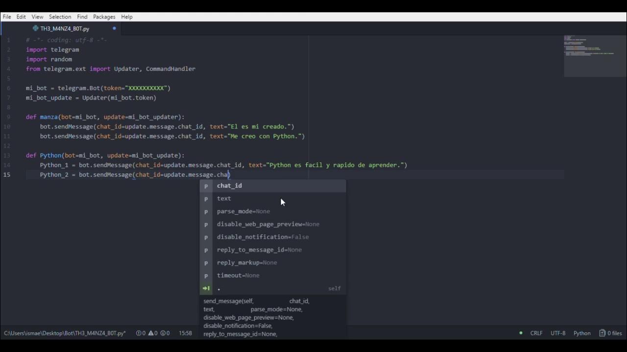 Коды ботов на python