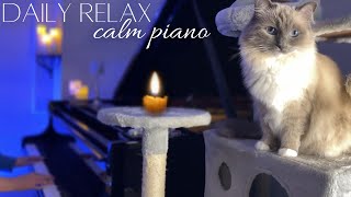 'Daily Relax'  - Soft Piano Music for Meditation and relaxation with Clara the Ragdoll cat 💜🎹😻 screenshot 4