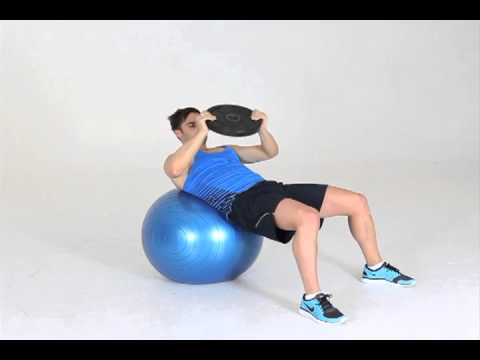 Weight Plate Oblique Pullover Crunch off Fit Ball - YouTube