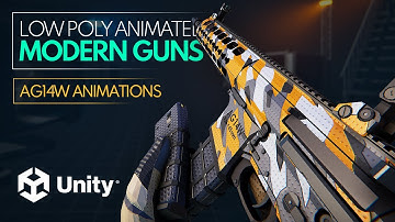 (Unity HDRP) Low Poly Animated Modern Guns Pack - "AG14W" Assault Rifle Animation Showcase