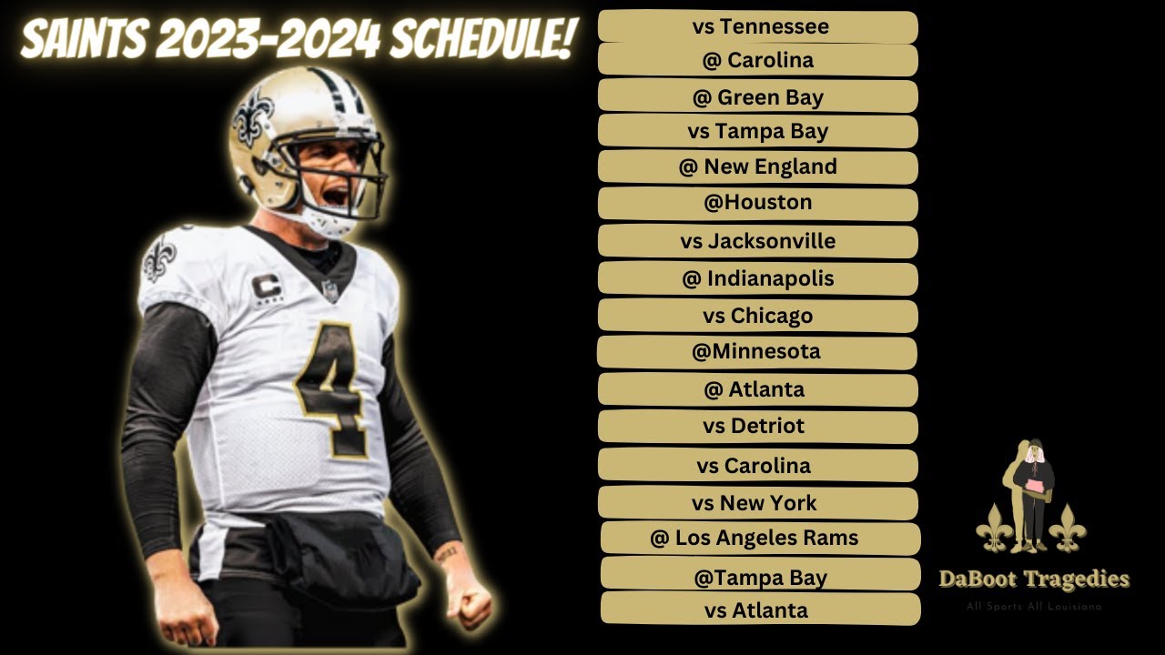 2023 Saints Schedule Nfl Schedule 2023 Images and Photos finder