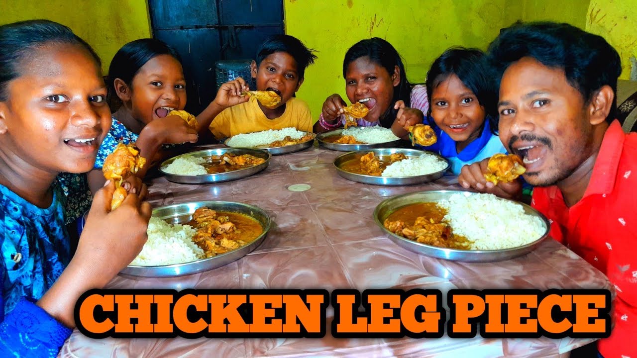 Chicken Leg Piece Chicken Curry Dinner Eating Show