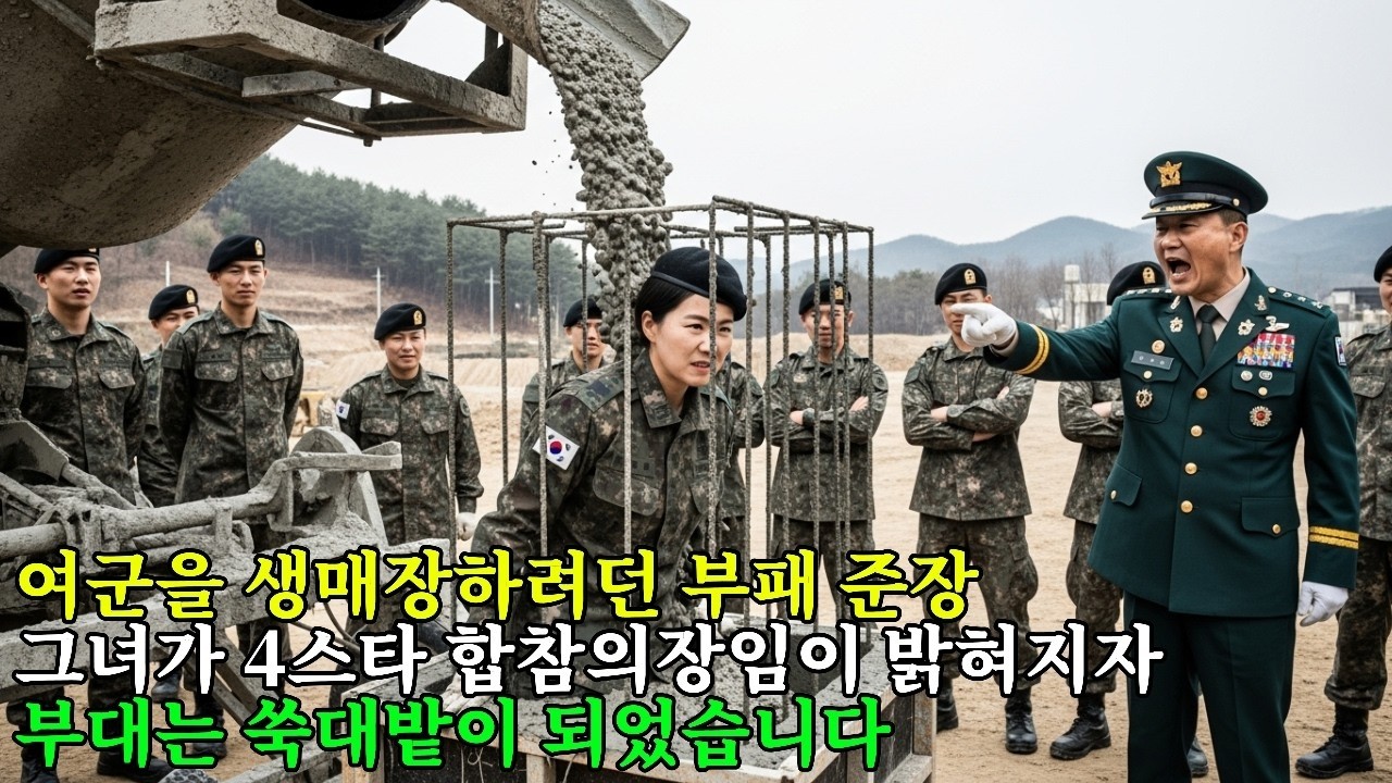 '저 년을 콘크리트로 묻어버려!' 여군을 생매장하려던 부패 준장   그녀가 4스타 합참의장임이 밝혀지자 부대는 쑥대밭이 되었습니다