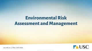 Environmental Risk Assessment and Management