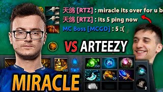 MIRACLE meets ARTEEZY again and ALL CHAT Epic BATTLE in Ranked