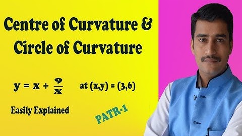 Simple method using find the centre & circle of curvature (PART-1)