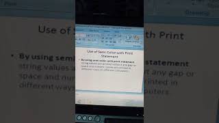 Use  of Comma and Semi  Colon with Print Statement
