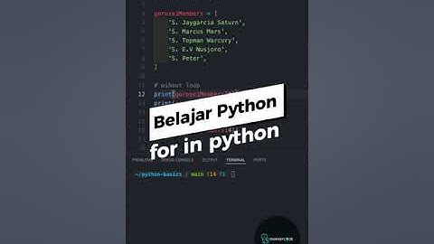 Belajar Python Dasar Untuk Pemula - for in dalam python