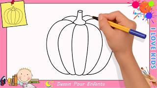 Comment dessiner une citrouille FACILEMENT etape par etape  - Haloween 2017