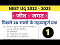 NEET 2022 Biology Objective Important questions / NCERT Biology questions for NEET Exam 2022 hindi
