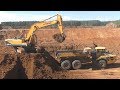 Hyundai Robex 300LC-9S loading Cat and Volvo ADT`s part 2