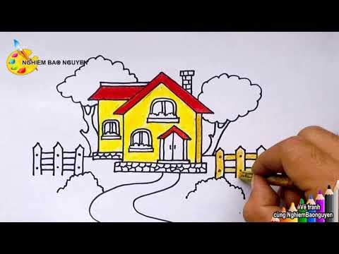 Video: Cách Vẽ Ngôi Nhà Trên Bờ Hồ Từng Bước Bằng Bút Chì