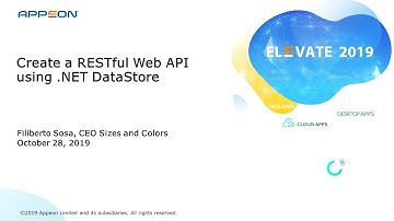 Create a RESTful Web API using .NET DataStore