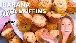 Easy Banana Chocolate Chip Mini Muffins | Homemade bite-sized snacks! screenshot 4