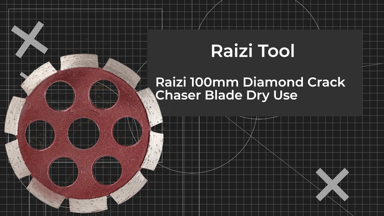 Raizi 100mm Diamond Crack Chaser Blade for Concrete Repair Dry Use