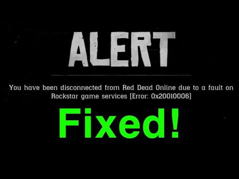 indsprøjte kig ind meteor Red Dead Redemption 2 - Error: 0x20010006 'You have been disconnected due  to a fault on services FIX - YouTube