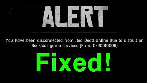 Red Dead Redemption 2 - Error: 0x20010006 ‘You have been disconnected due to a fault on services FIX