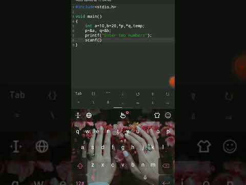 #C program to swap two numbers using pointers.