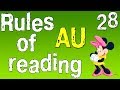 Английский для начинающих. Правила чтения в английском языке.Сочетание букв AU. (часть 28)
