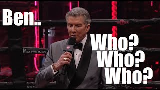 Celebrity Michael Buffer gets Ben Askren Wrong, Asgrin, Askew? Who?? Wealth