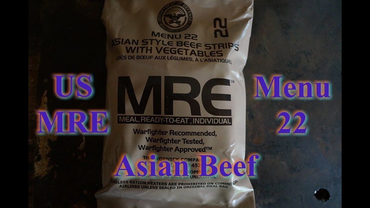 US MRE Menu 22 Asian Beef Strips Review 2018 - YouTube