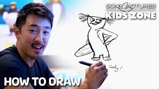 SURF'S UP: How to Draw Cody | Sony Pictures Kids Zone #WithMe