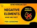 Negative Elements in Finite Element Analysis