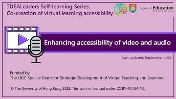 Enhancing accessibility of video and audio