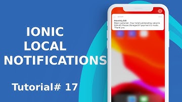IONIC LOCAL NOTIFICATIONS  Tutorial #17