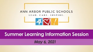 AAPS 2021 Summer Learning Informational Session