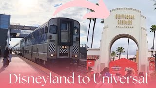 Taking the Amtrak and Red Line from Disneyland to Universal | Uber + Amtrak + Red Line + Shuttle