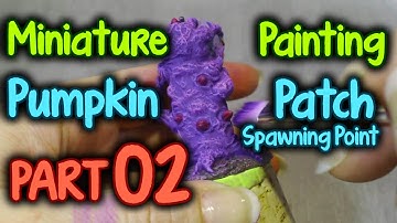 Miniature Painting Pumpkin Patch Spawning Point Series Part 02 Purple Haunted Tree
