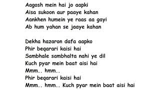 Dekha Hazaro Dafaa Full Song With Lyrics | Arijit Singh, Palak Muchhal