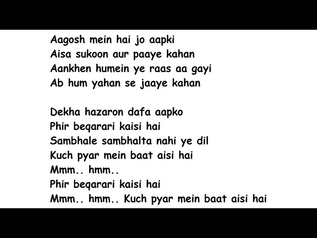 Dekha Hazaro Dafaa Full Song With Lyrics | Arijit Singh, Palak Muchhal class=