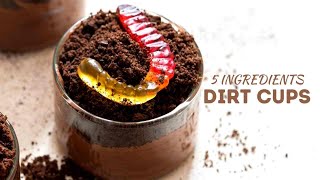 5 Ingredients Dirt Cups are last-minute HALLOWEEN TREAT!