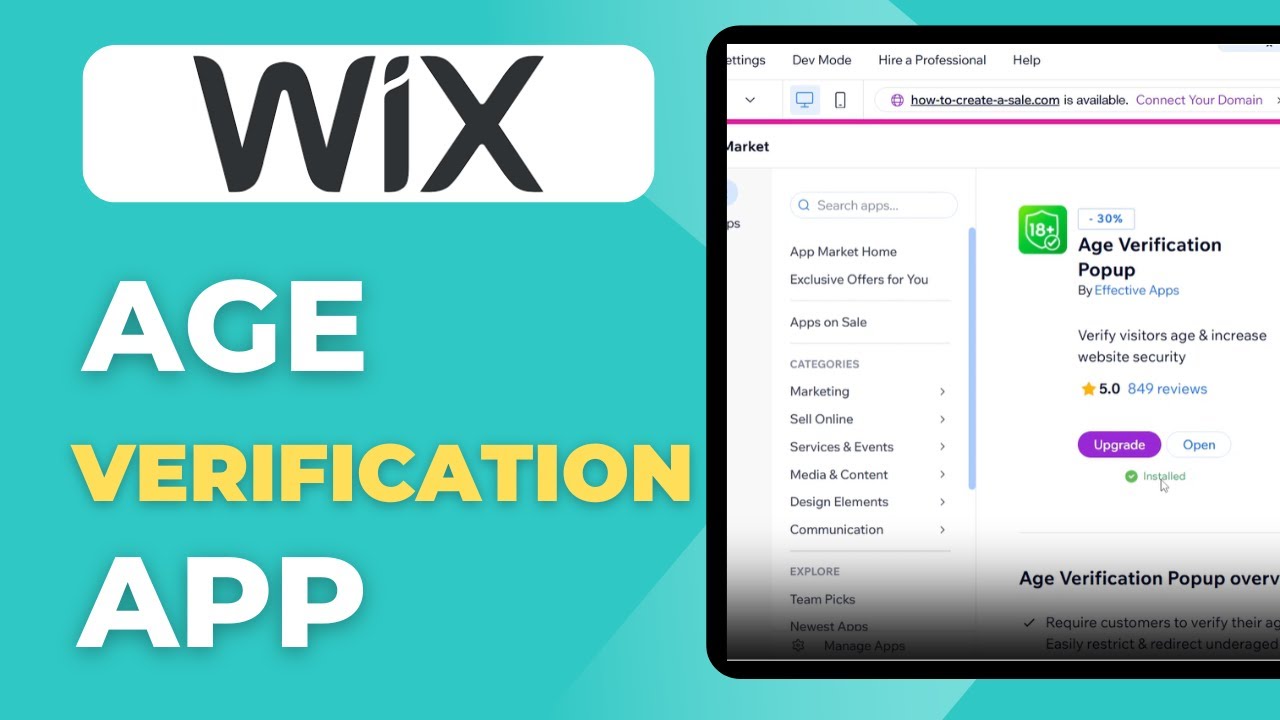 How To Add Age Verification App To Wix