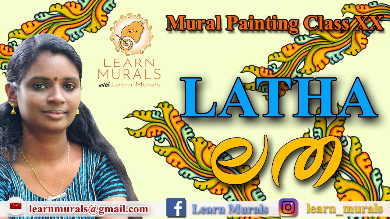 LATHA Mural painting for beginners / Kerala mural painting / mural