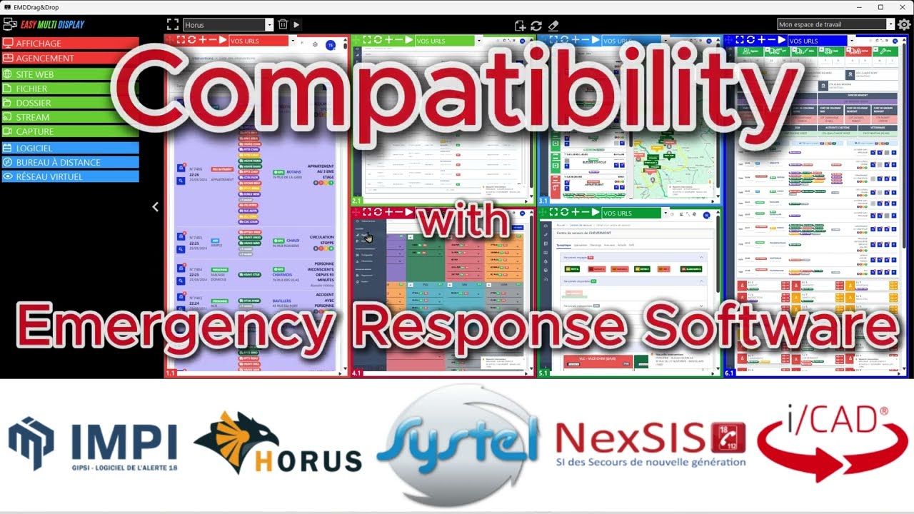 Mur d'images SDIS compatible avec vos logiciels de secours