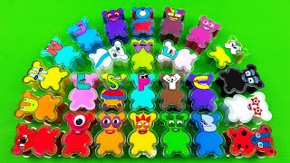 Finding Rainbow Slime Alphabet Lore, Numberblocks in Bears Shapes Colorful, Satisfying ASMR Videos